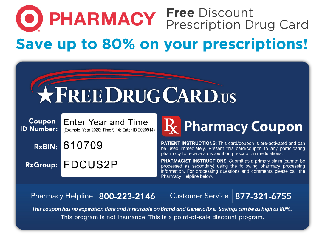 Target Pharmacy Discount Drug Card - Save up to 75% on prescriptions!