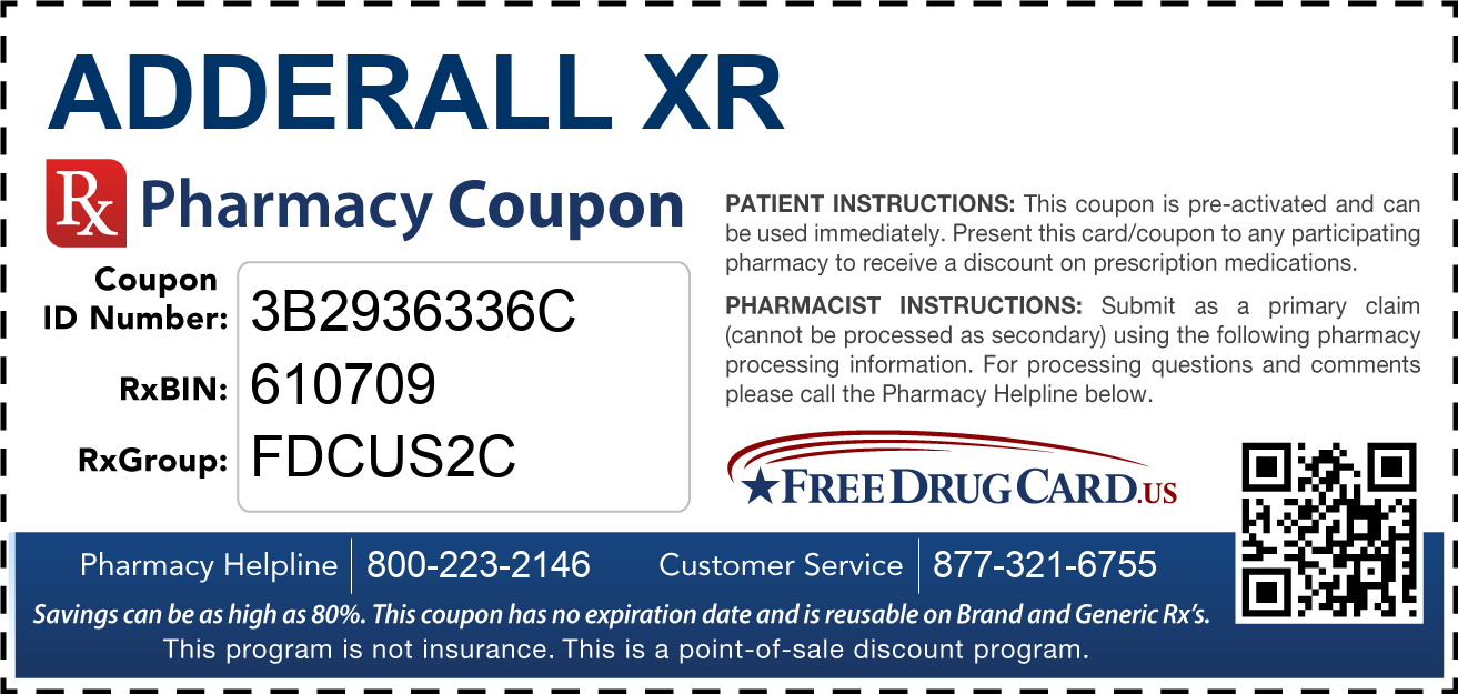 Adderall Xr Brand Coupon