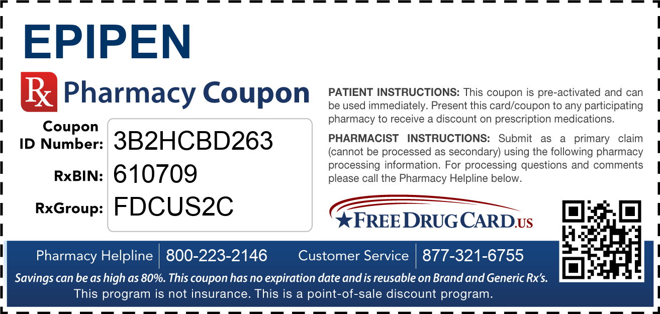 EpiPen Coupon Free Prescription Savings At Pharmacies Nationwide