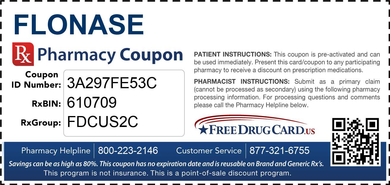 Flonase Coupon Free Prescription Savings at Pharmacies Nationwide