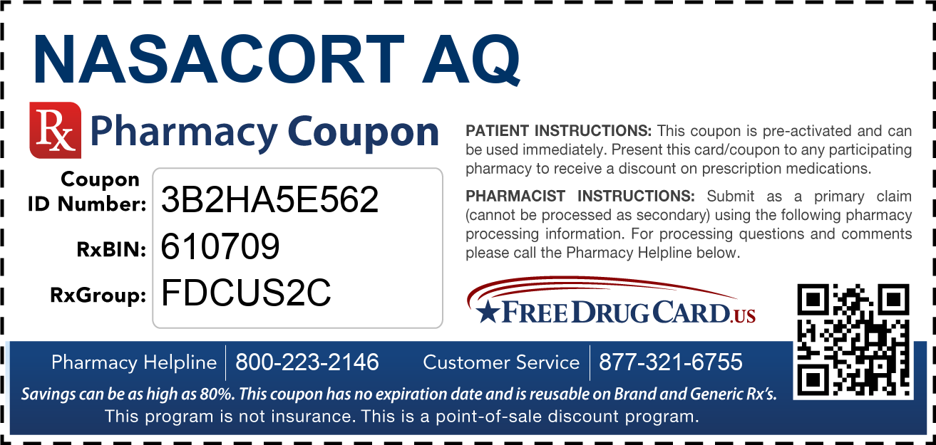 Nasacort AQ Coupon Free Prescription Savings At Pharmacies Nationwide