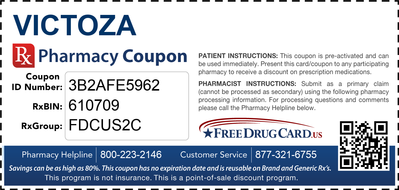 Victoza Coupon Free Prescription Savings at Pharmacies Nationwide