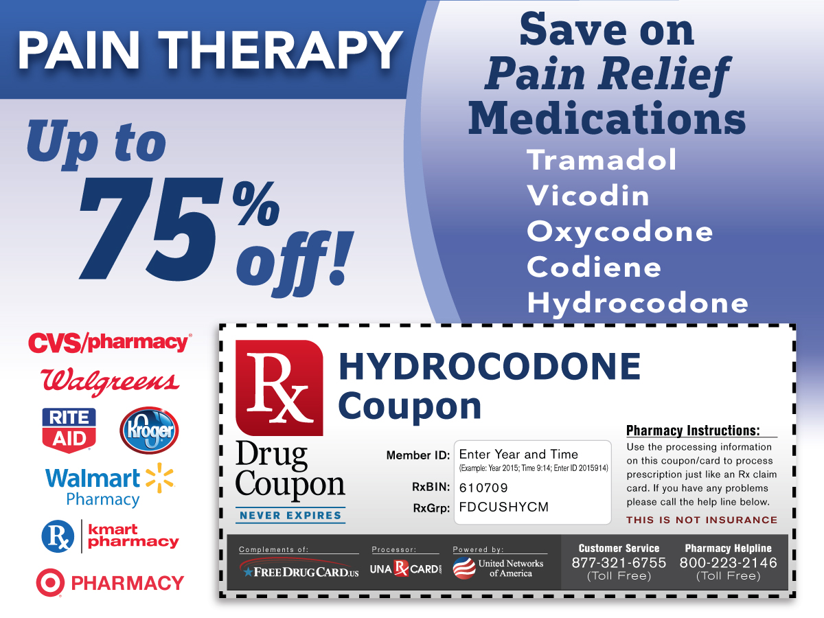 Pain Relief Prescription Coupons with Pharmacy Discounts