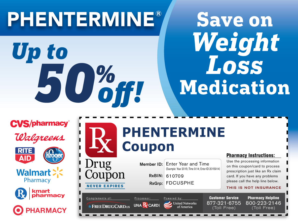 Weight Loss & Diet Prescription Coupons with Pharmacy Discounts