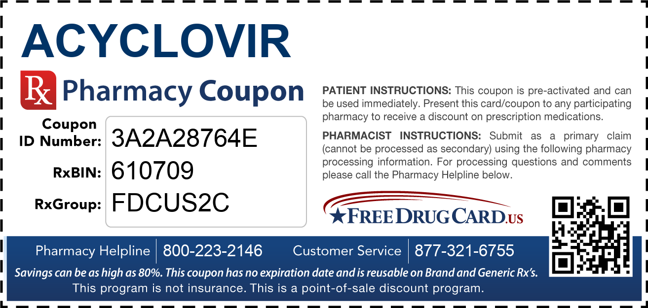 Discount Acyclovir Pharmacy Drug Coupon