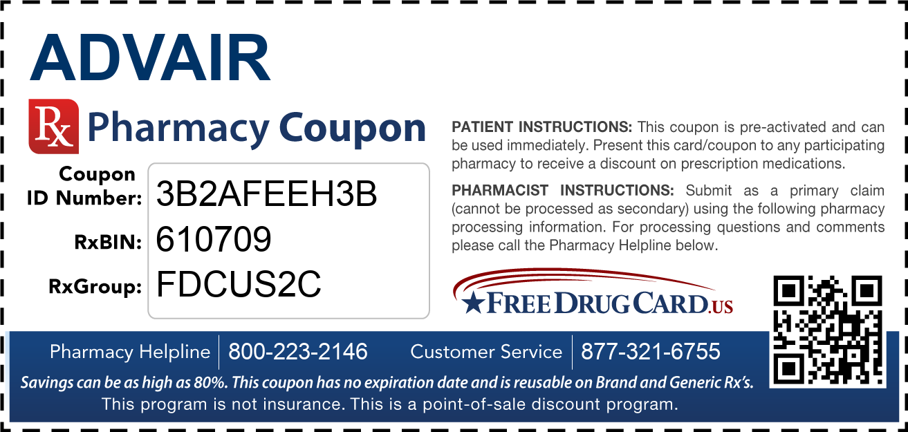 Advair Coupon Free Prescription Savings at Pharmacies Nationwide