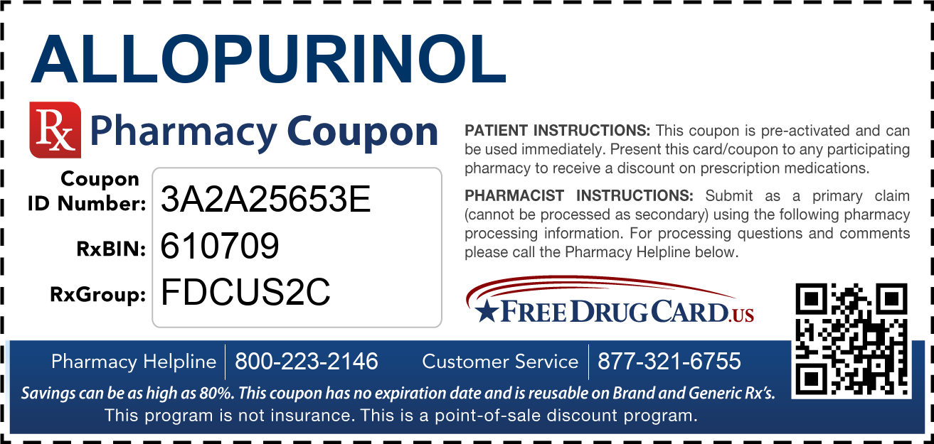 Discount Allopurinol Pharmacy Drug Coupon