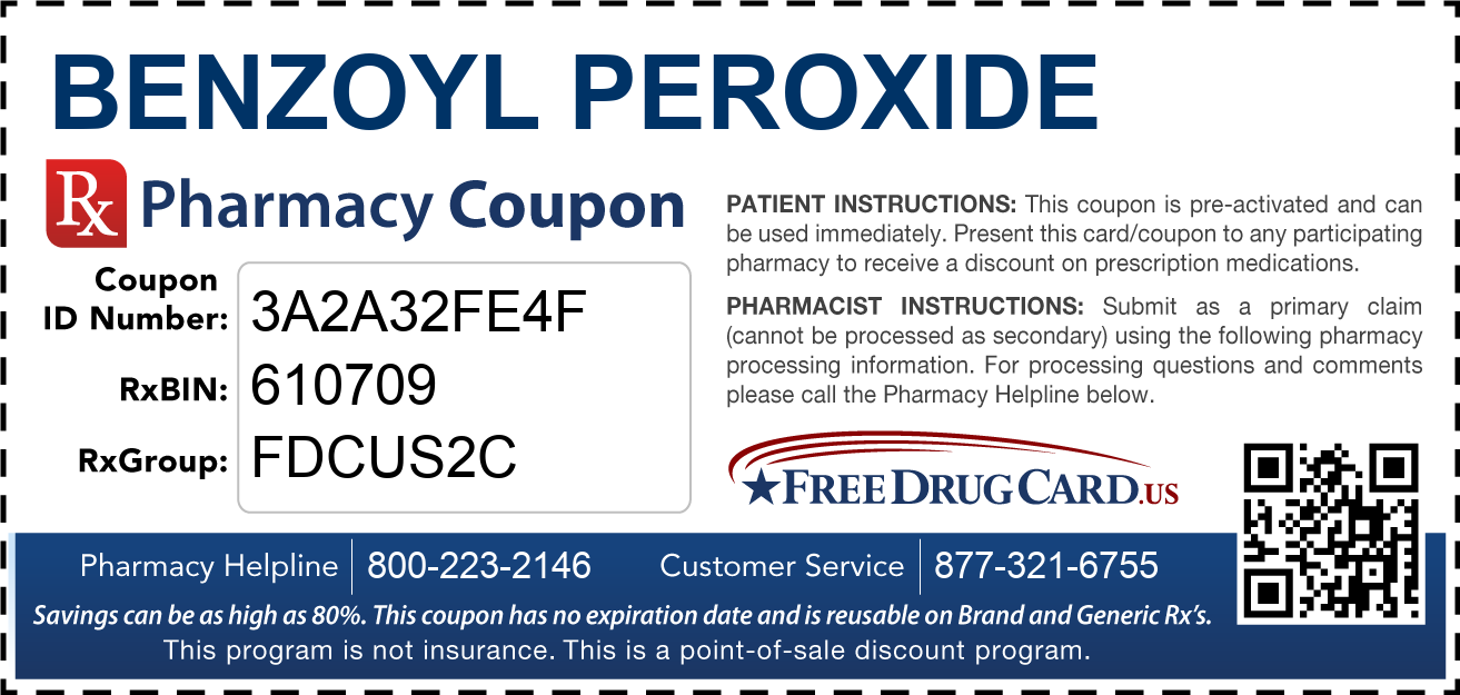 Discount Benzoyl Peroxide Pharmacy Drug Coupon