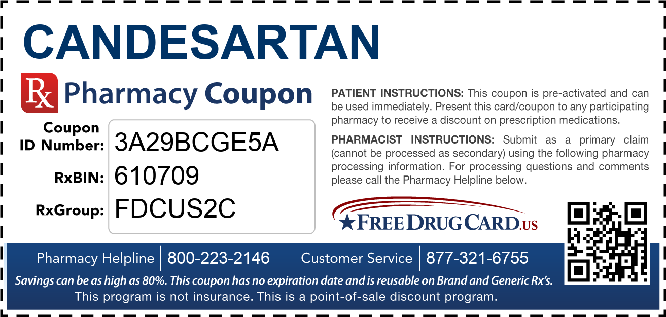 Discount Candesartan Pharmacy Drug Coupon
