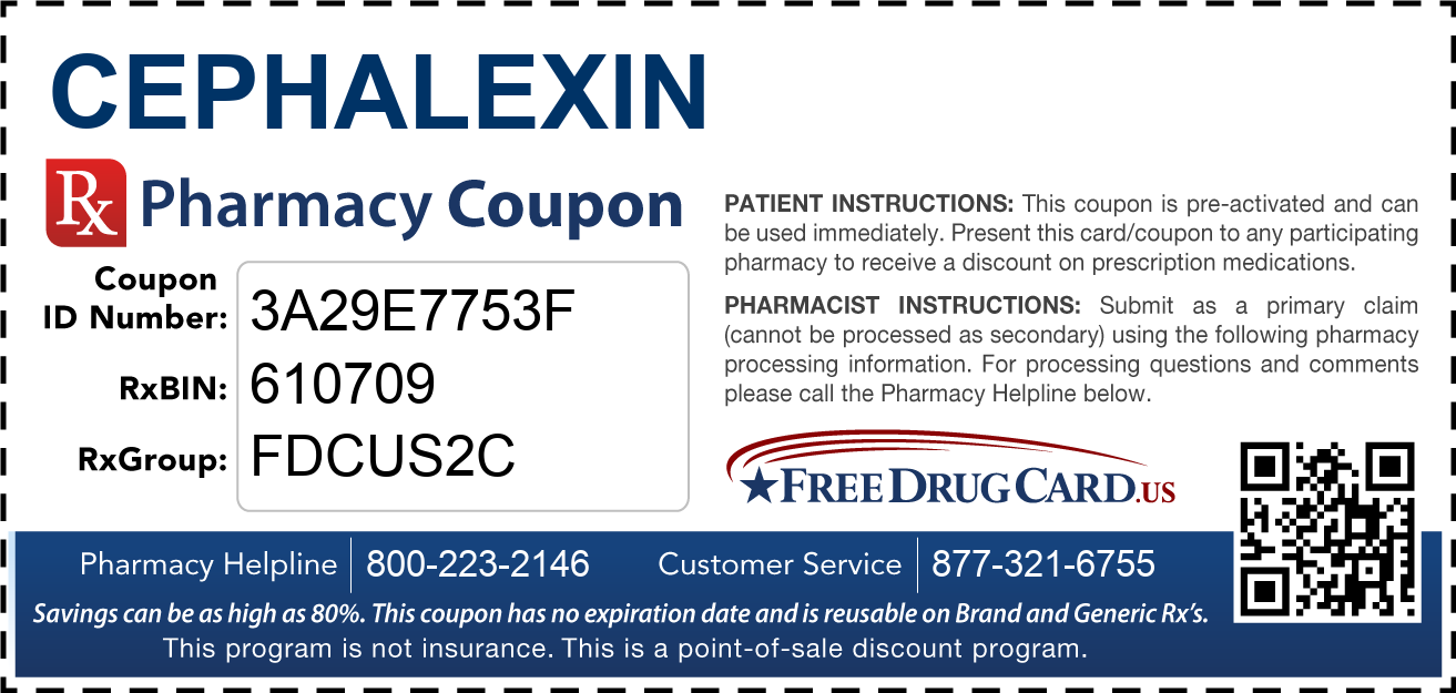 Discount Cephalexin Pharmacy Drug Coupon