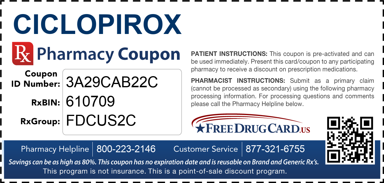 Discount Ciclopirox Pharmacy Drug Coupon