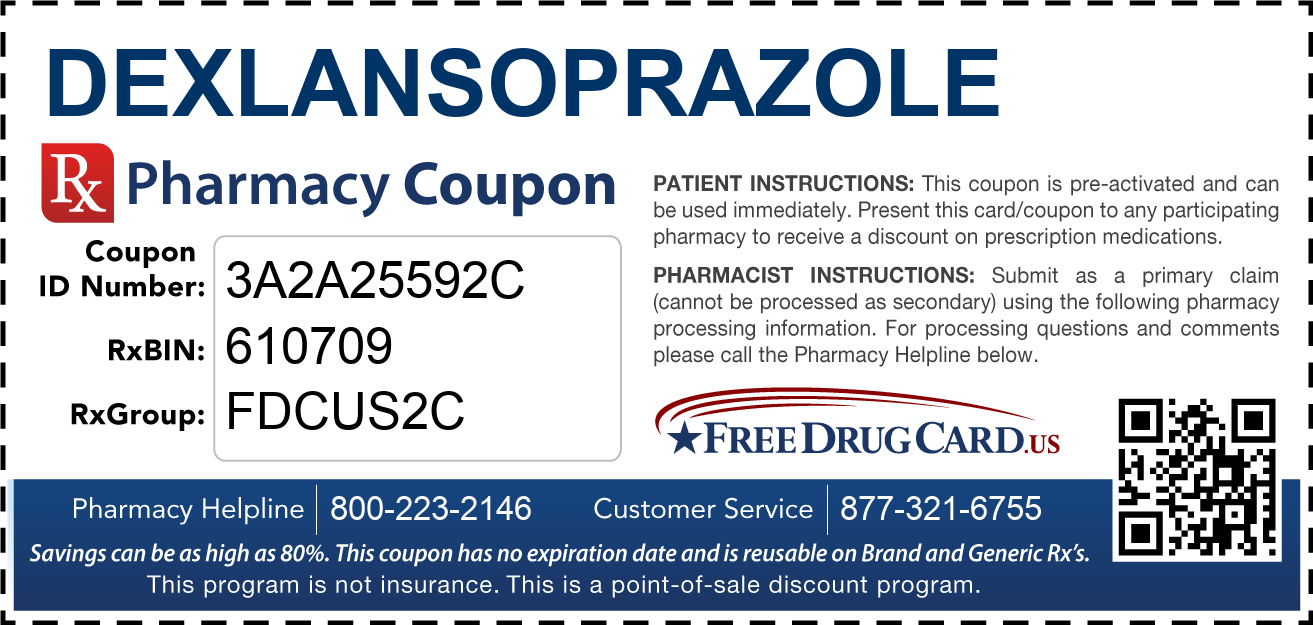 Discount Dexlansoprazole Pharmacy Drug Coupon