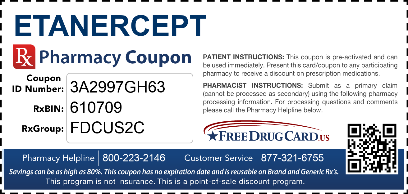 Discount Etanercept Pharmacy Drug Coupon