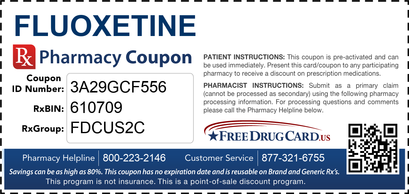 Discount Fluoxetine Pharmacy Drug Coupon