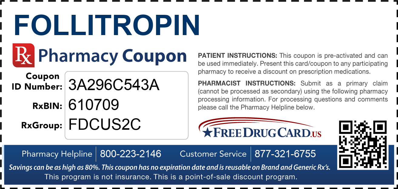 Discount Follitropin Pharmacy Drug Coupon