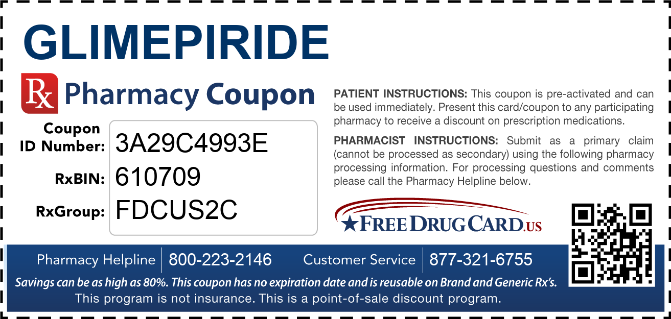 Discount Glimepiride Pharmacy Drug Coupon