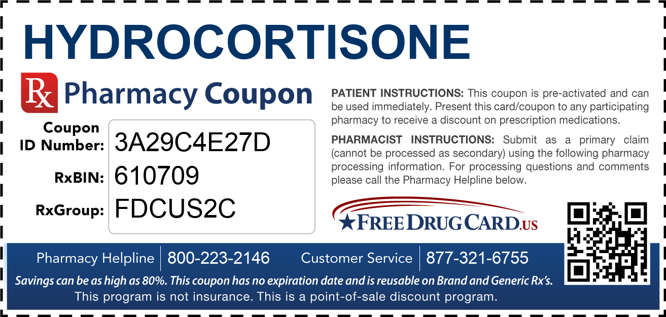 Discount Hydrocortisone Pharmacy Drug Coupon