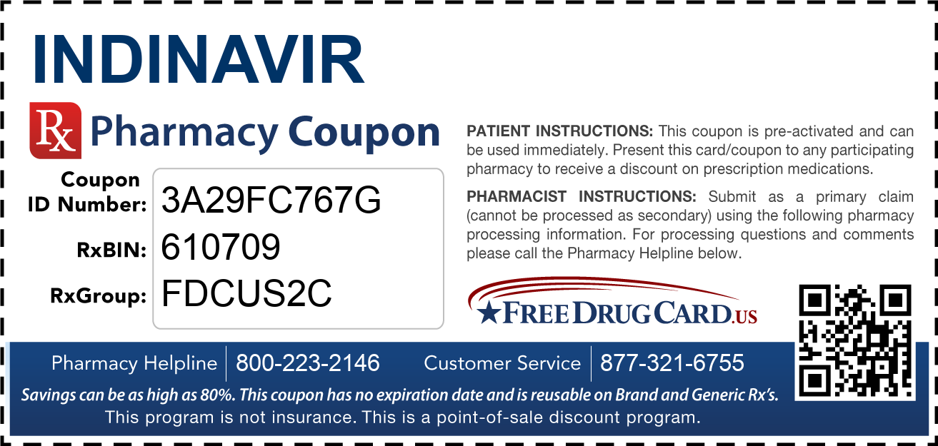 Discount Indinavir Pharmacy Drug Coupon