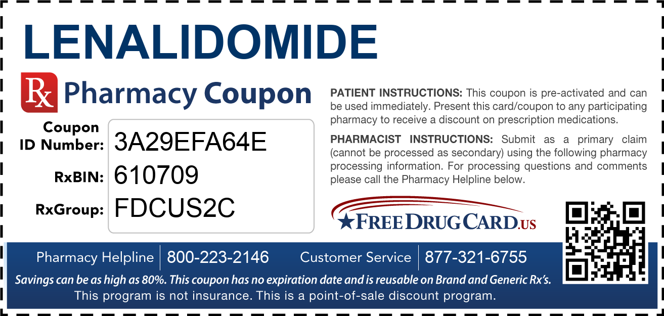 Discount Lenalidomide Pharmacy Drug Coupon