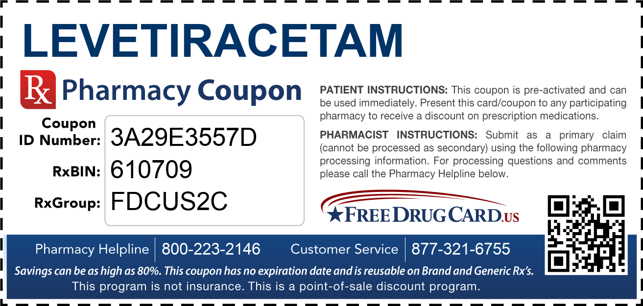 Discount Levetiracetam Pharmacy Drug Coupon