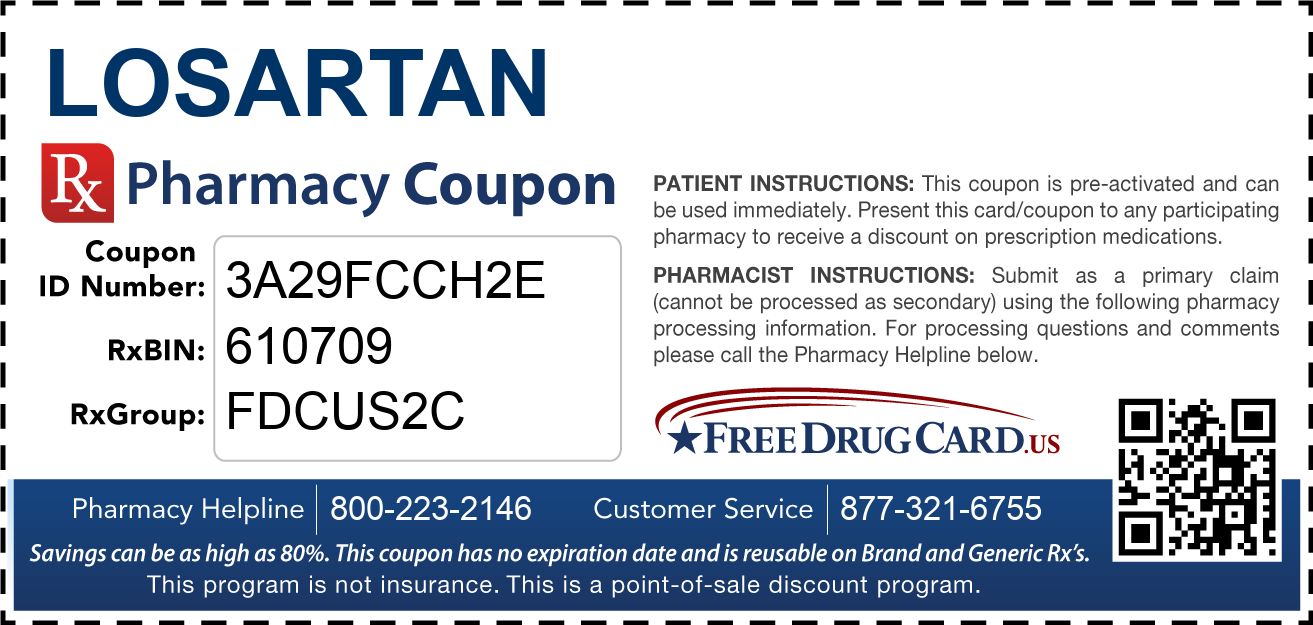 Discount Losartan Pharmacy Drug Coupon