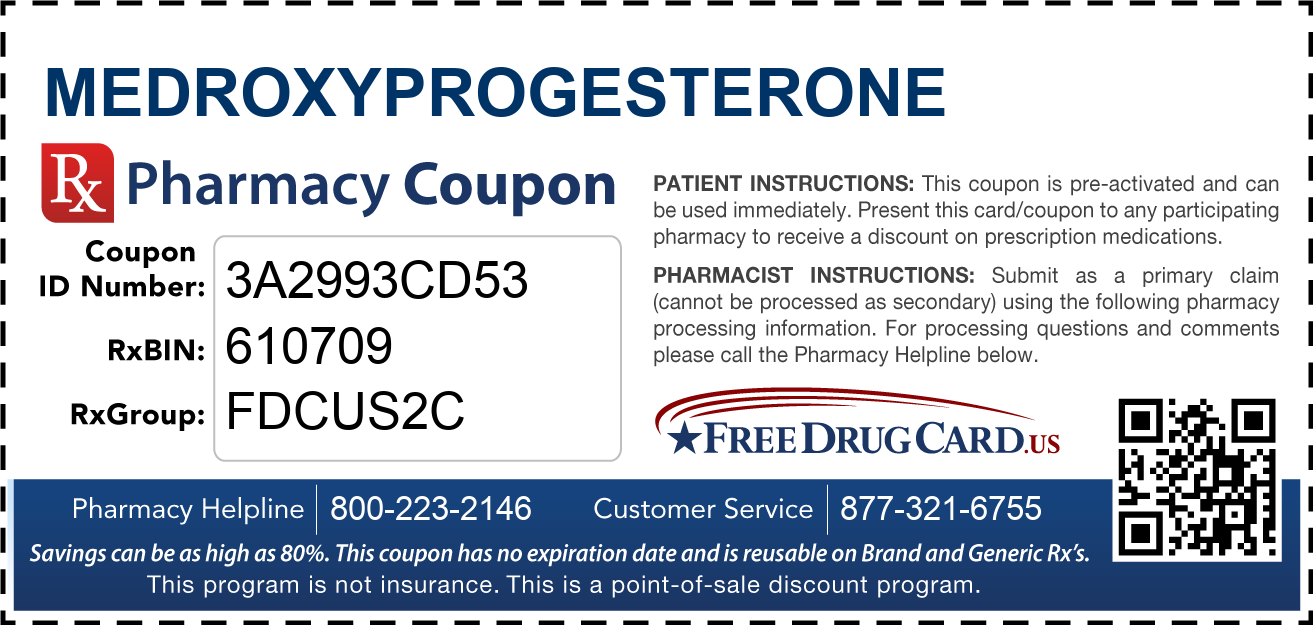 Discount Medroxyprogesterone Pharmacy Drug Coupon