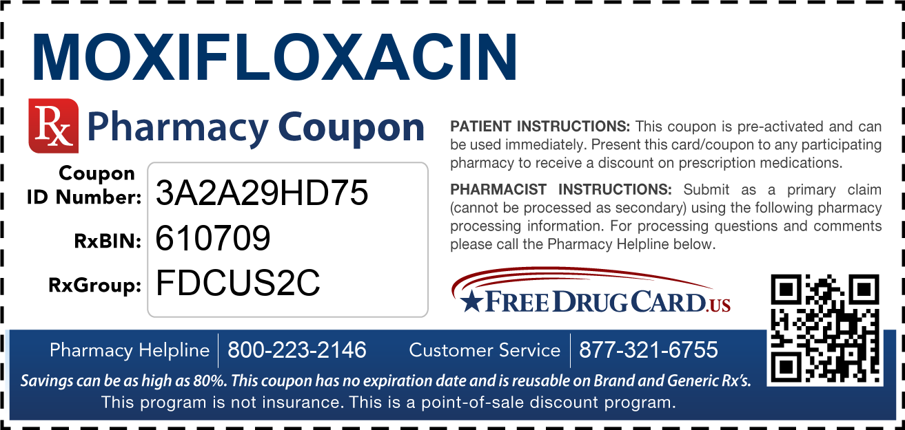 Discount Moxifloxacin Pharmacy Drug Coupon