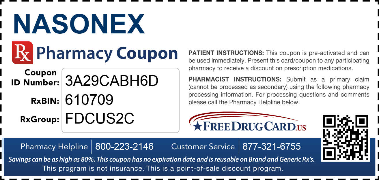 Nasonex Coupon Free Prescription Savings at Pharmacies Nationwide