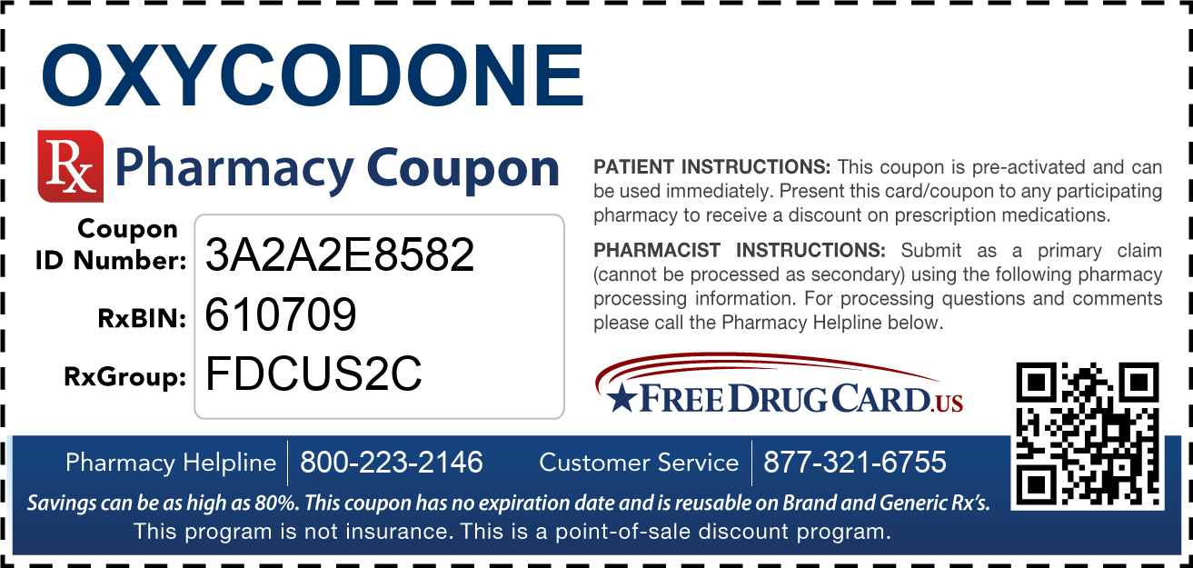 Discount Oxycodone Pharmacy Drug Coupon
