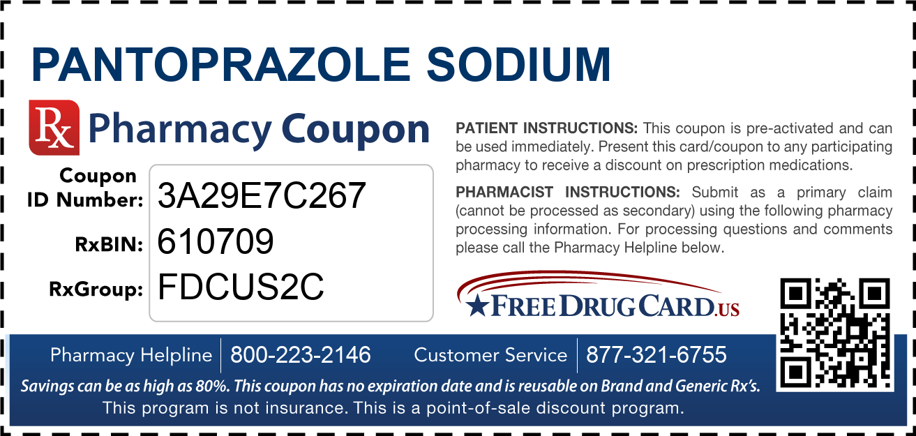Discount Pantoprazole Sodium Pharmacy Drug Coupon