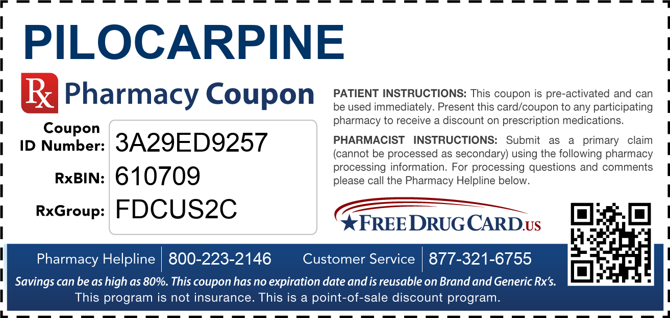 Discount Pilocarpine Pharmacy Drug Coupon