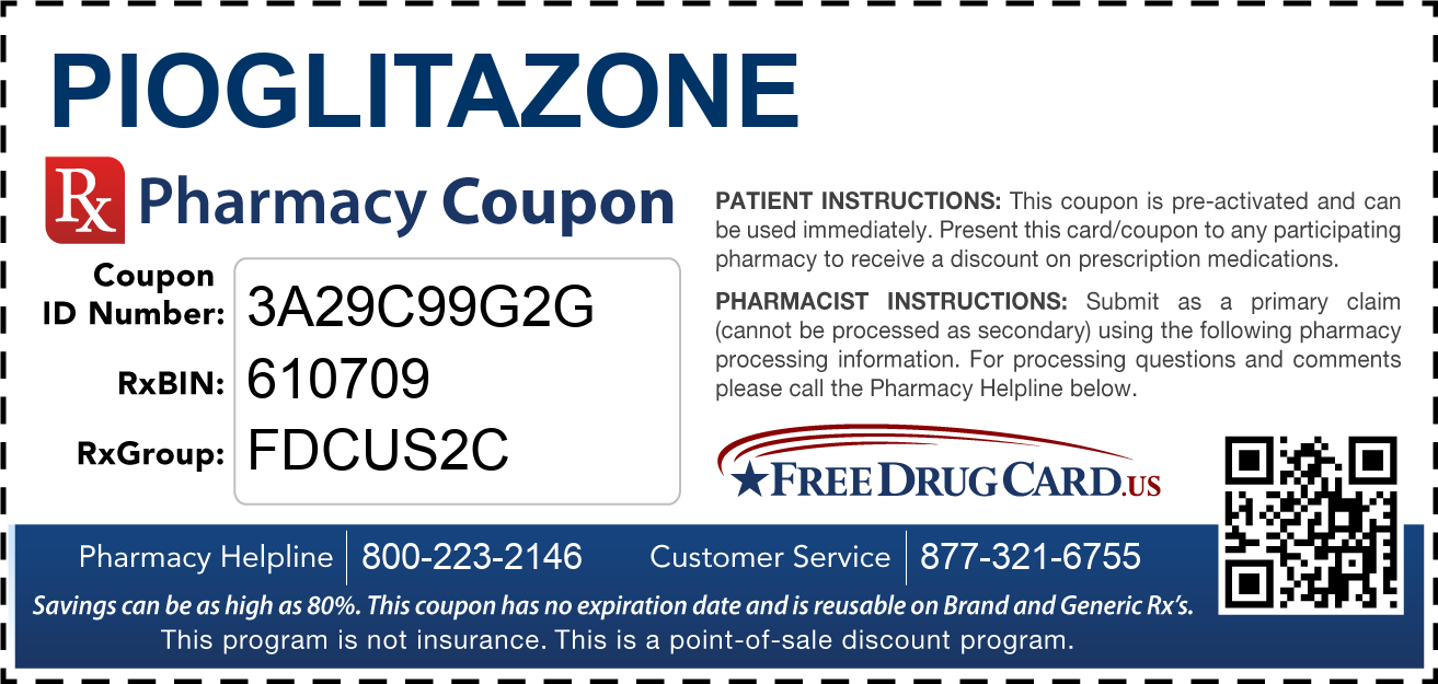 Discount Pioglitazone Pharmacy Drug Coupon