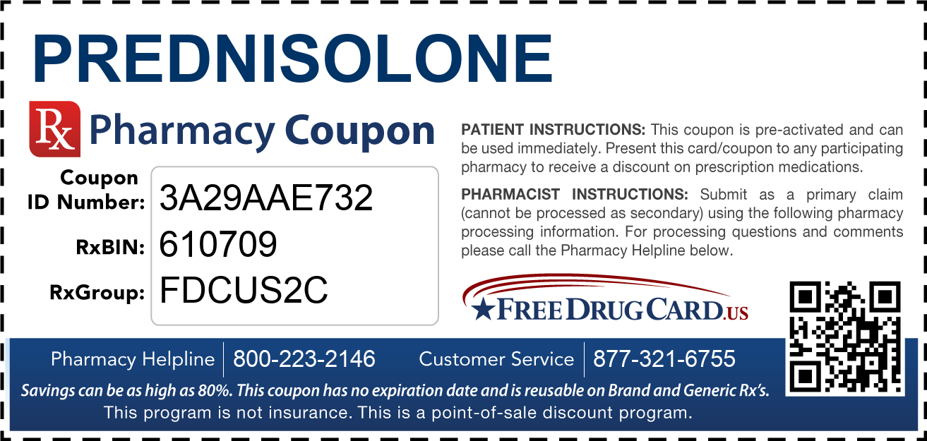 Discount Prednisolone Pharmacy Drug Coupon