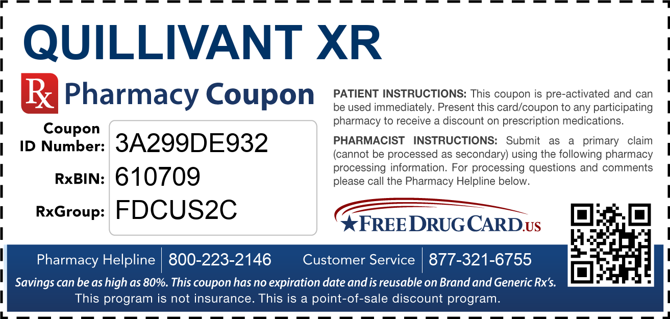 Quillivant XR Coupon Free Prescription Savings at Pharmacies Nationwide