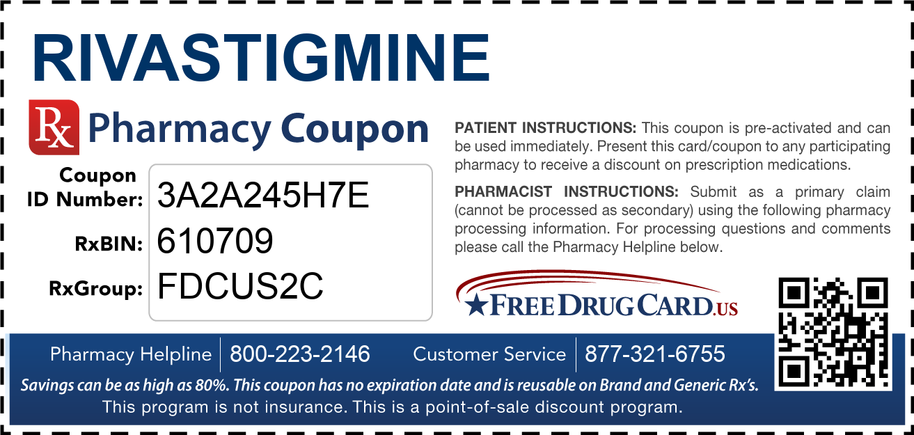 Discount Rivastigmine Pharmacy Drug Coupon