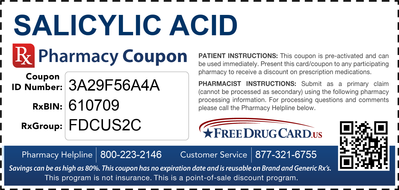 Discount Salicylic Acid Pharmacy Drug Coupon