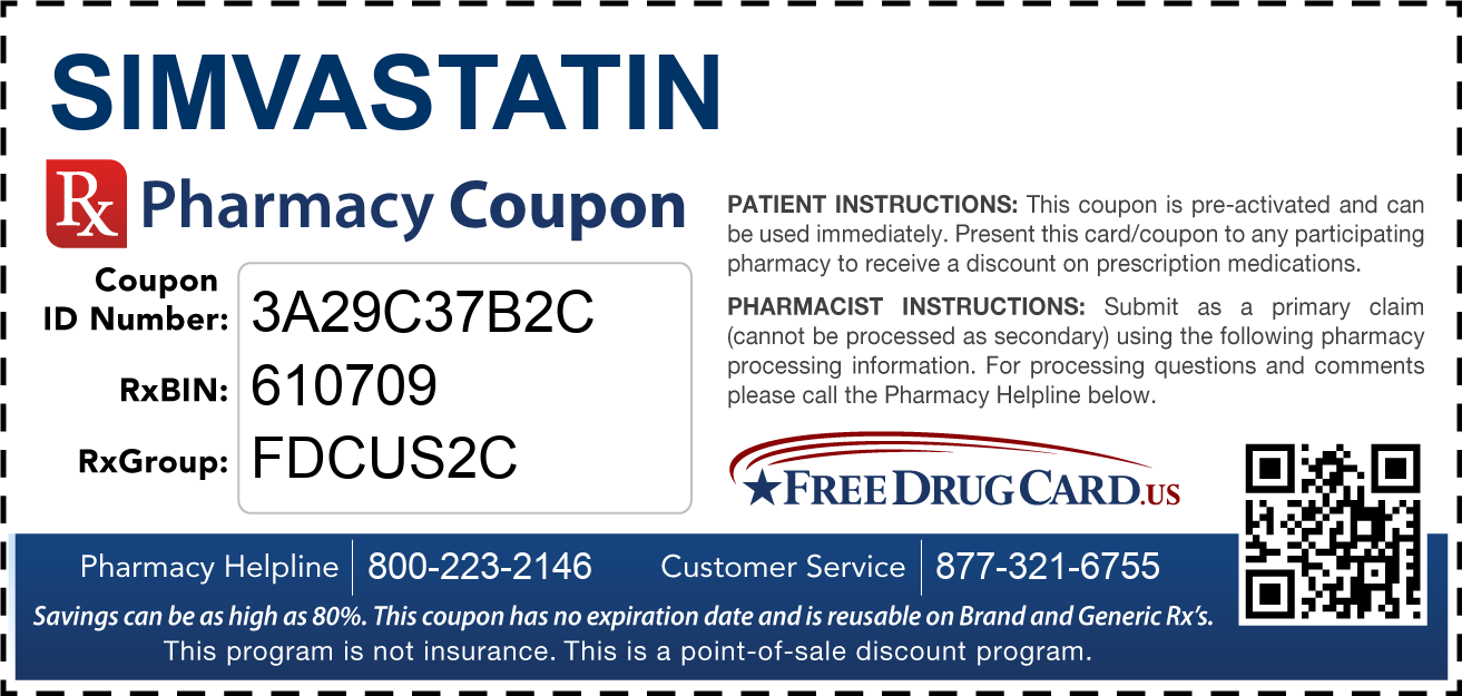 Discount Simvastatin Pharmacy Drug Coupon