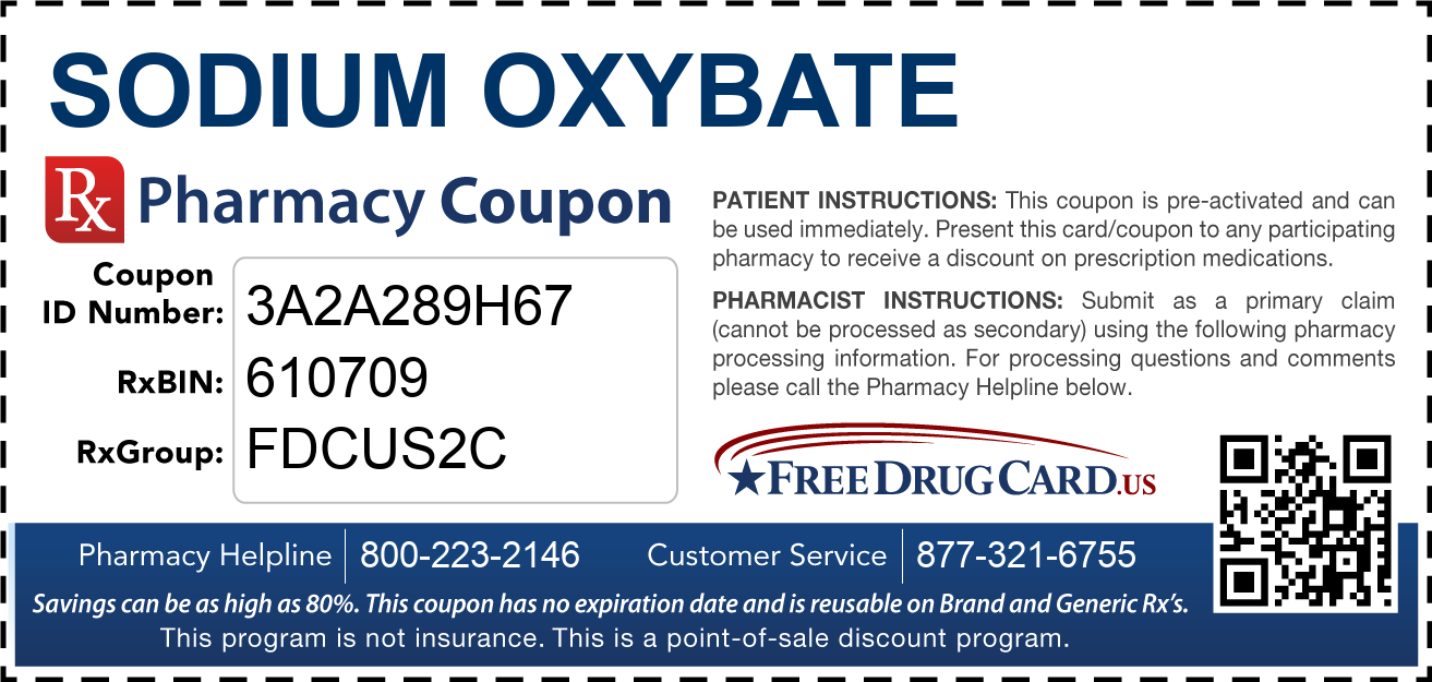 Discount Sodium Oxybate Pharmacy Drug Coupon