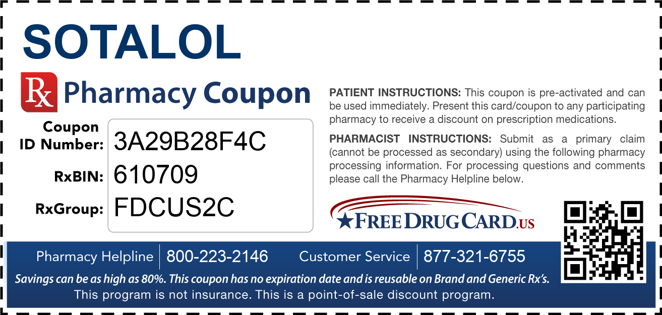 Discount Sotalol Pharmacy Drug Coupon