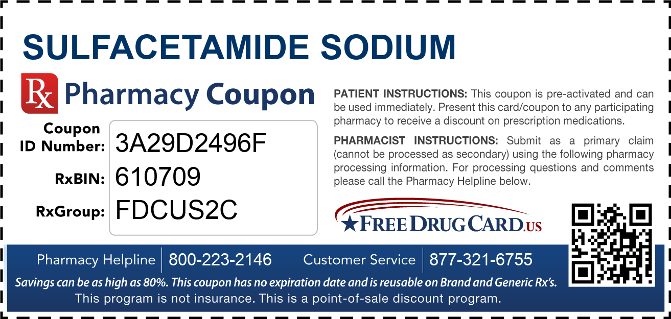 Discount Sulfacetamide Sodium Pharmacy Drug Coupon