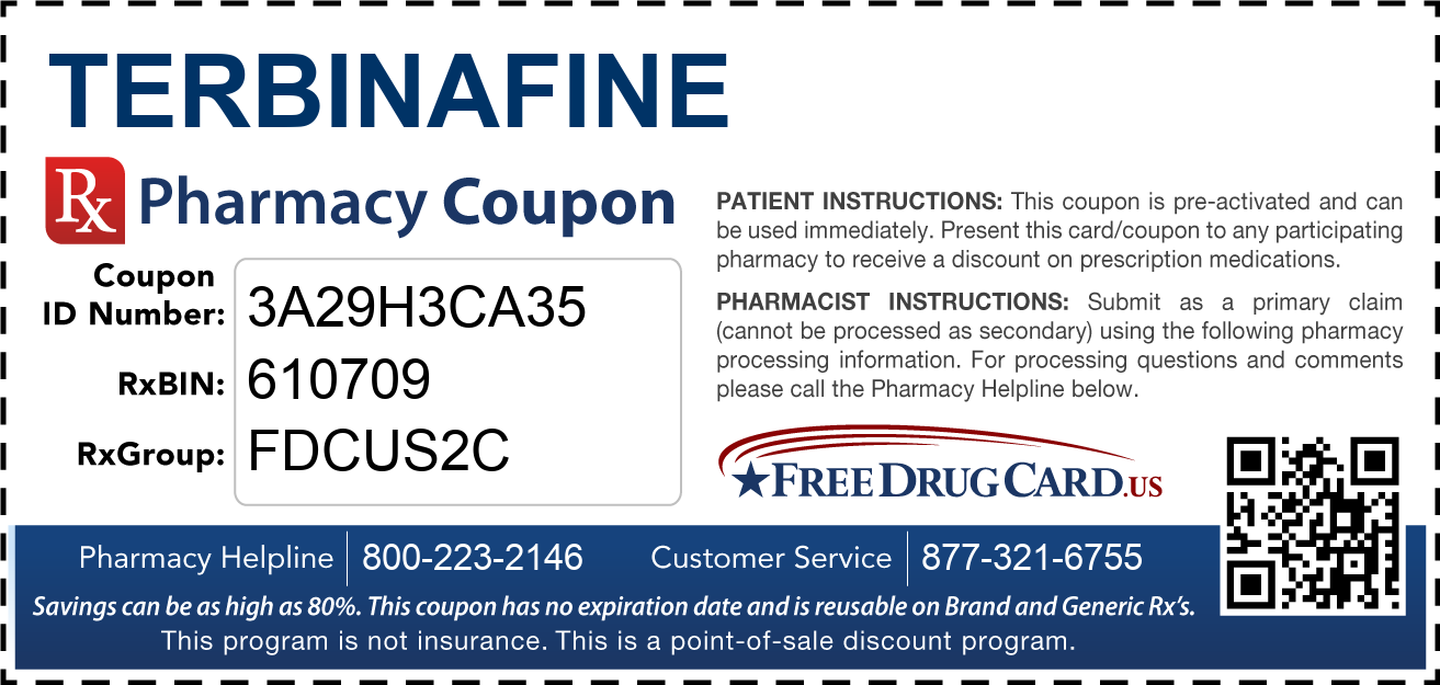 Discount Terbinafine Pharmacy Drug Coupon