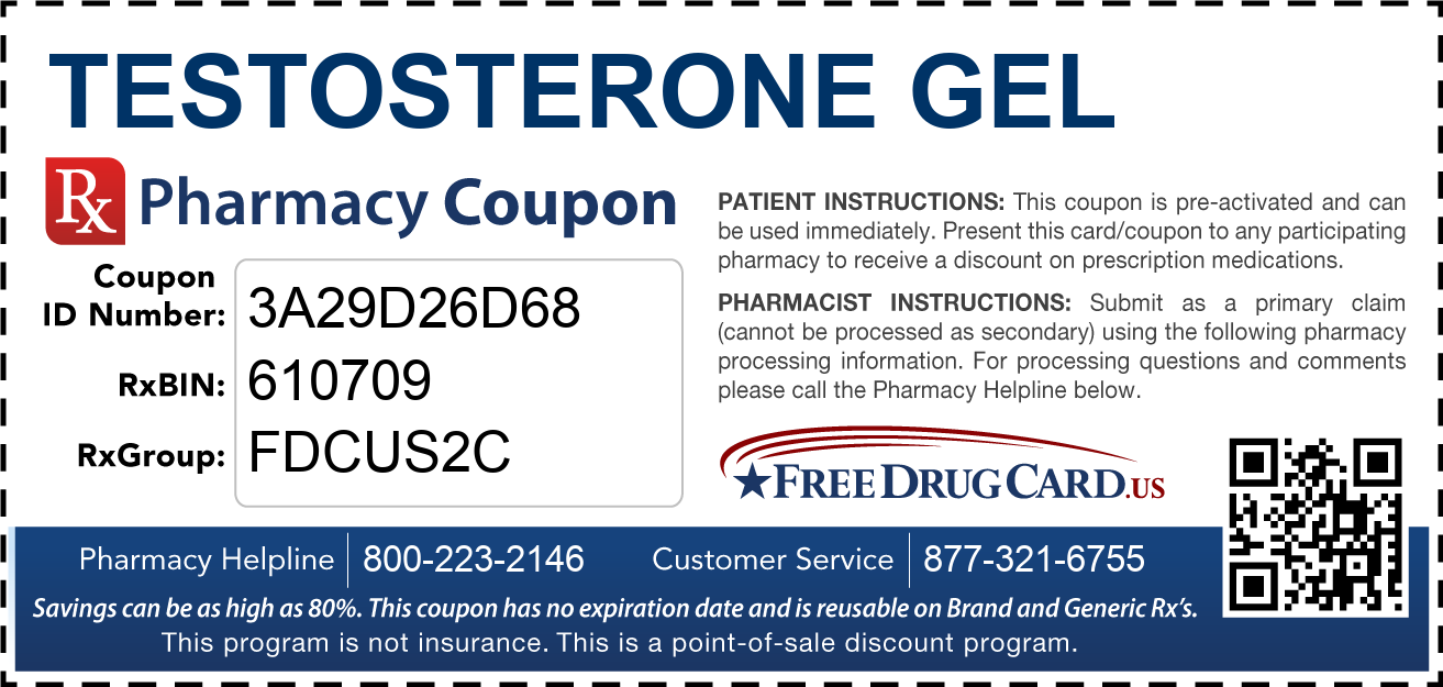 Discount Testosterone Gel Pharmacy Drug Coupon