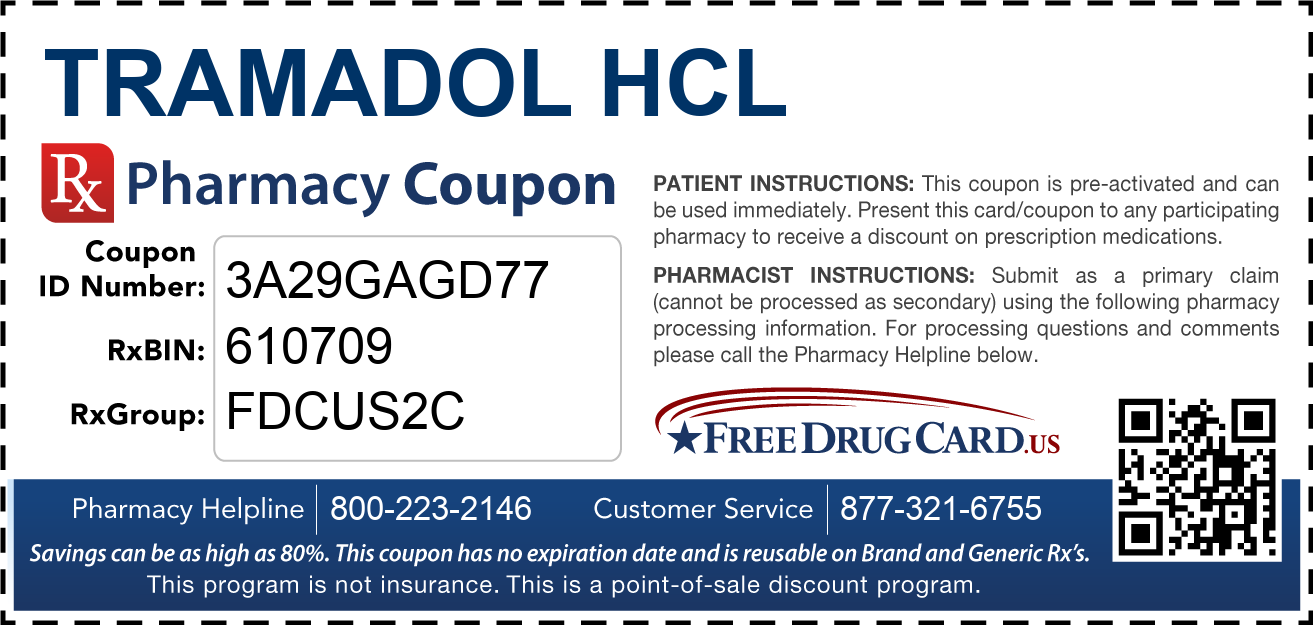 Discount Tramadol HCl Pharmacy Drug Coupon