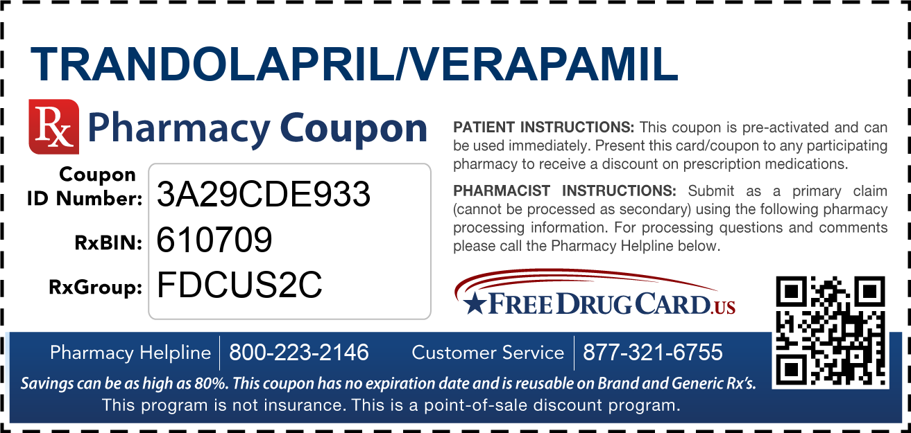 Discount Trandolapril/Verapamil Pharmacy Drug Coupon
