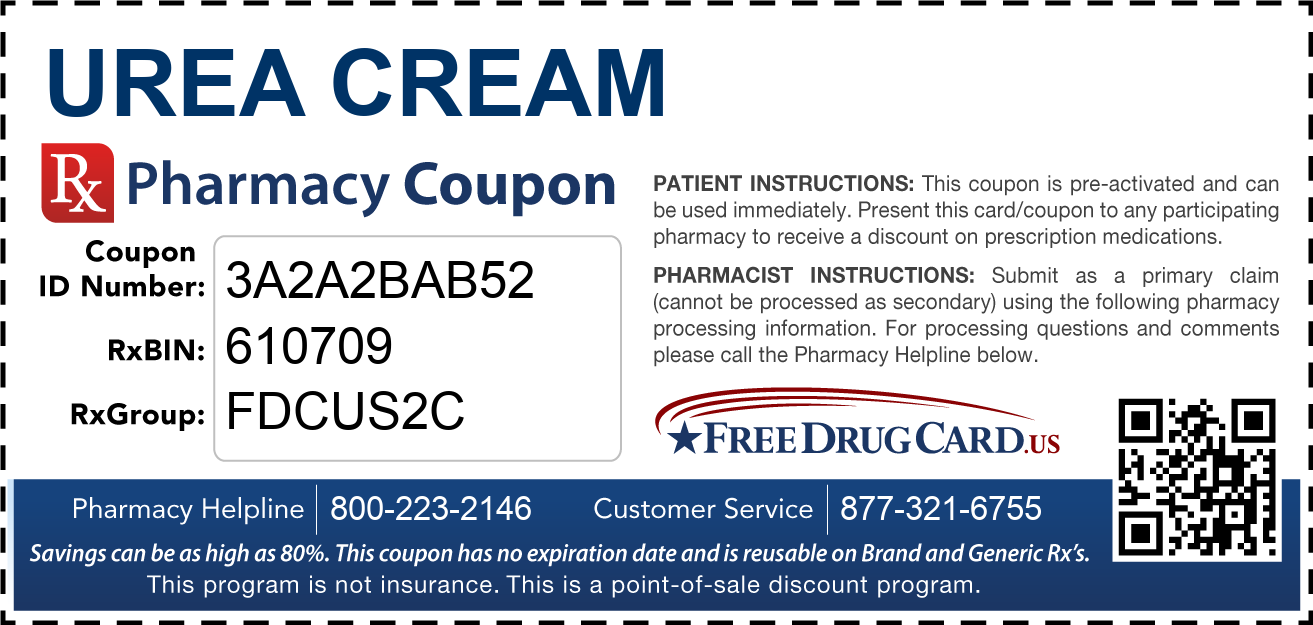 Discount Urea Cream Pharmacy Drug Coupon