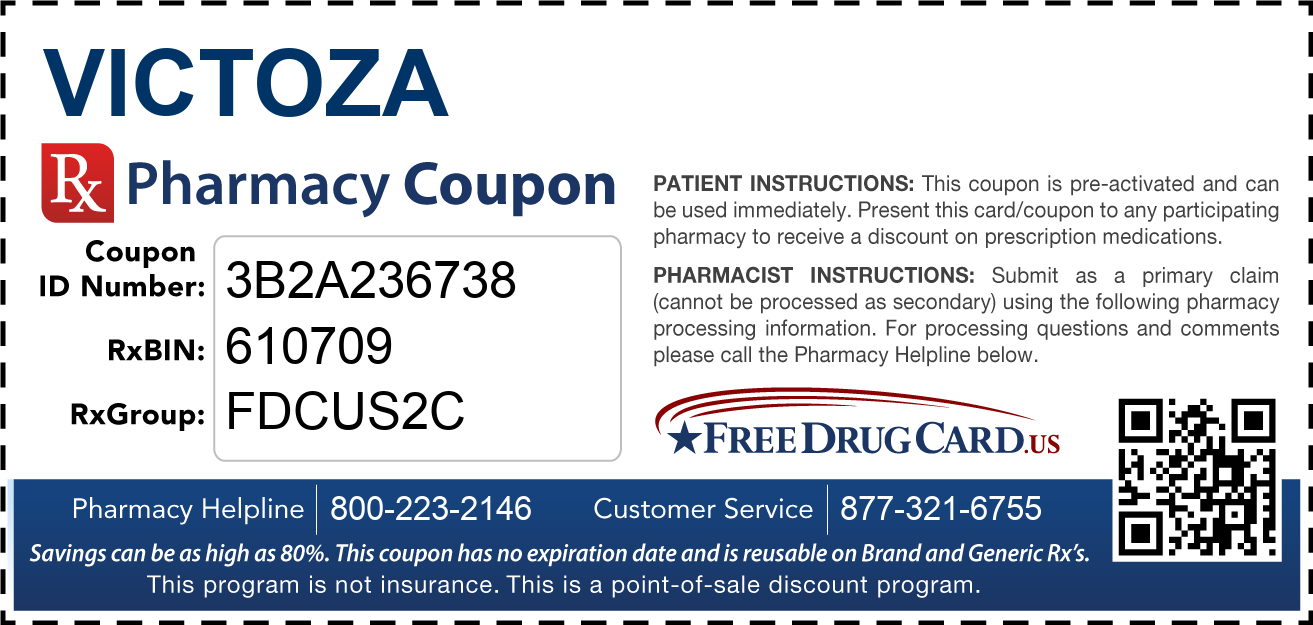 Victoza Coupon Free Prescription Savings at Pharmacies Nationwide